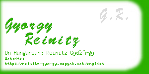 gyorgy reinitz business card